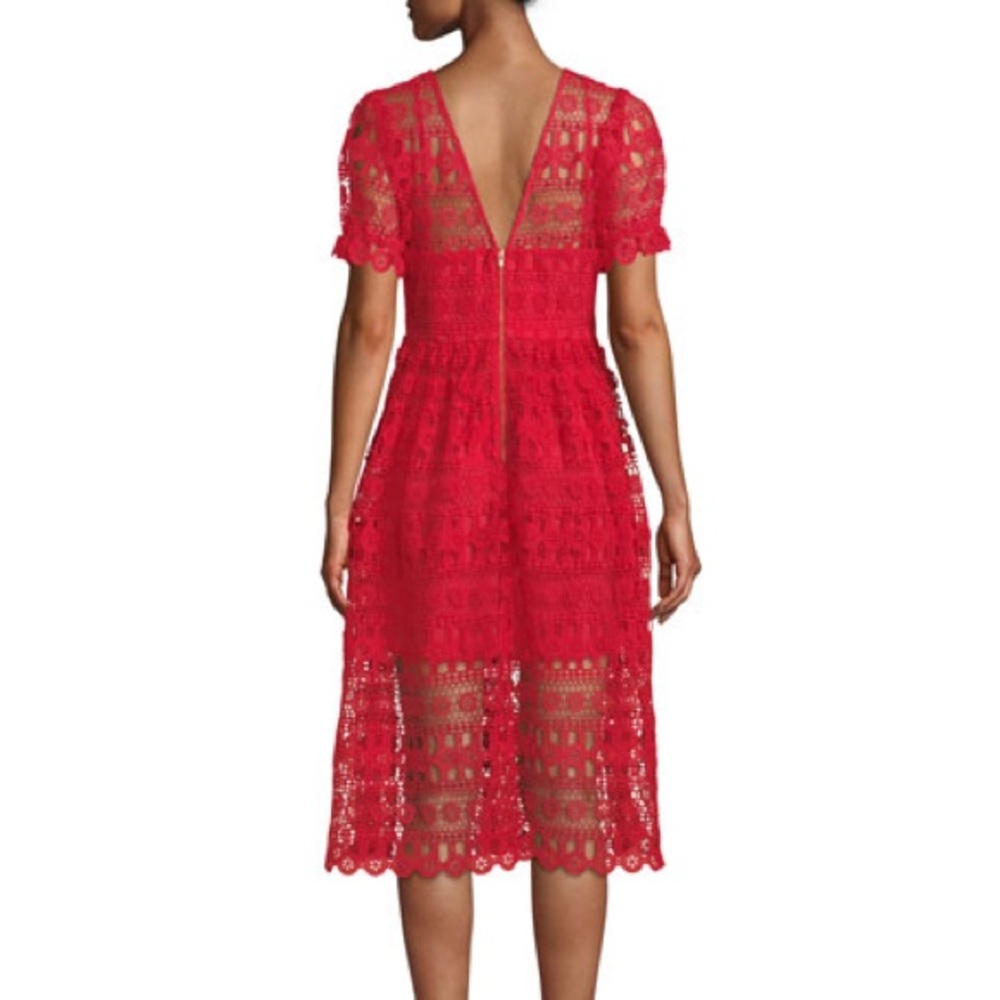 Self portrait lace red dress